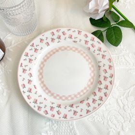 Cute Girl With Breakfast Ceramic Plate Dessert